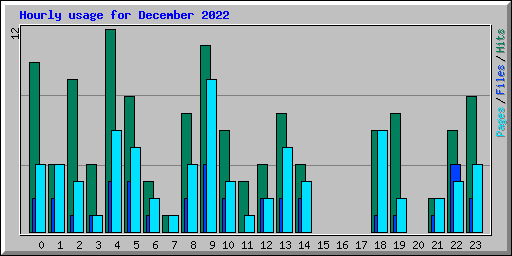 Hourly usage for December 2022