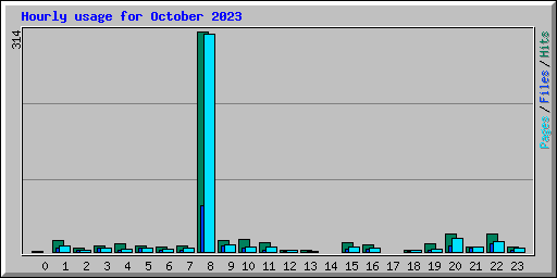 Hourly usage for October 2023
