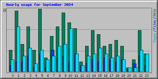 Hourly usage for September 2024