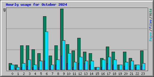 Hourly usage for October 2024