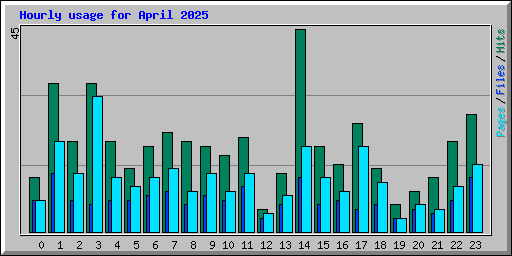 Hourly usage for April 2025