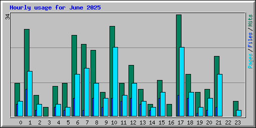 Hourly usage for June 2025