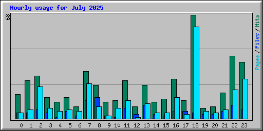 Hourly usage for July 2025