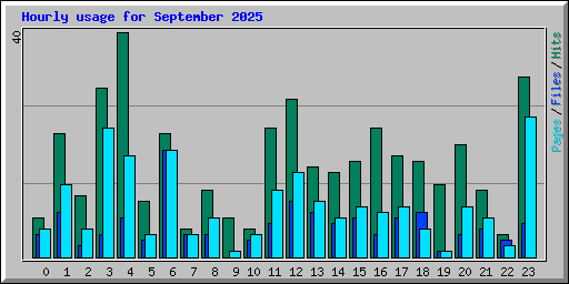 Hourly usage for September 2025