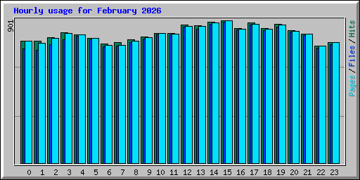 Hourly usage for February 2026