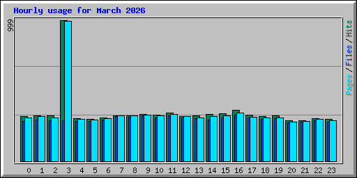 Hourly usage for March 2026