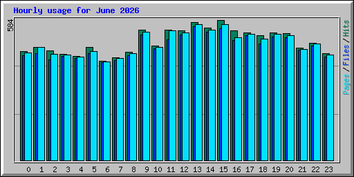 Hourly usage for June 2026