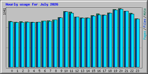 Hourly usage for July 2026